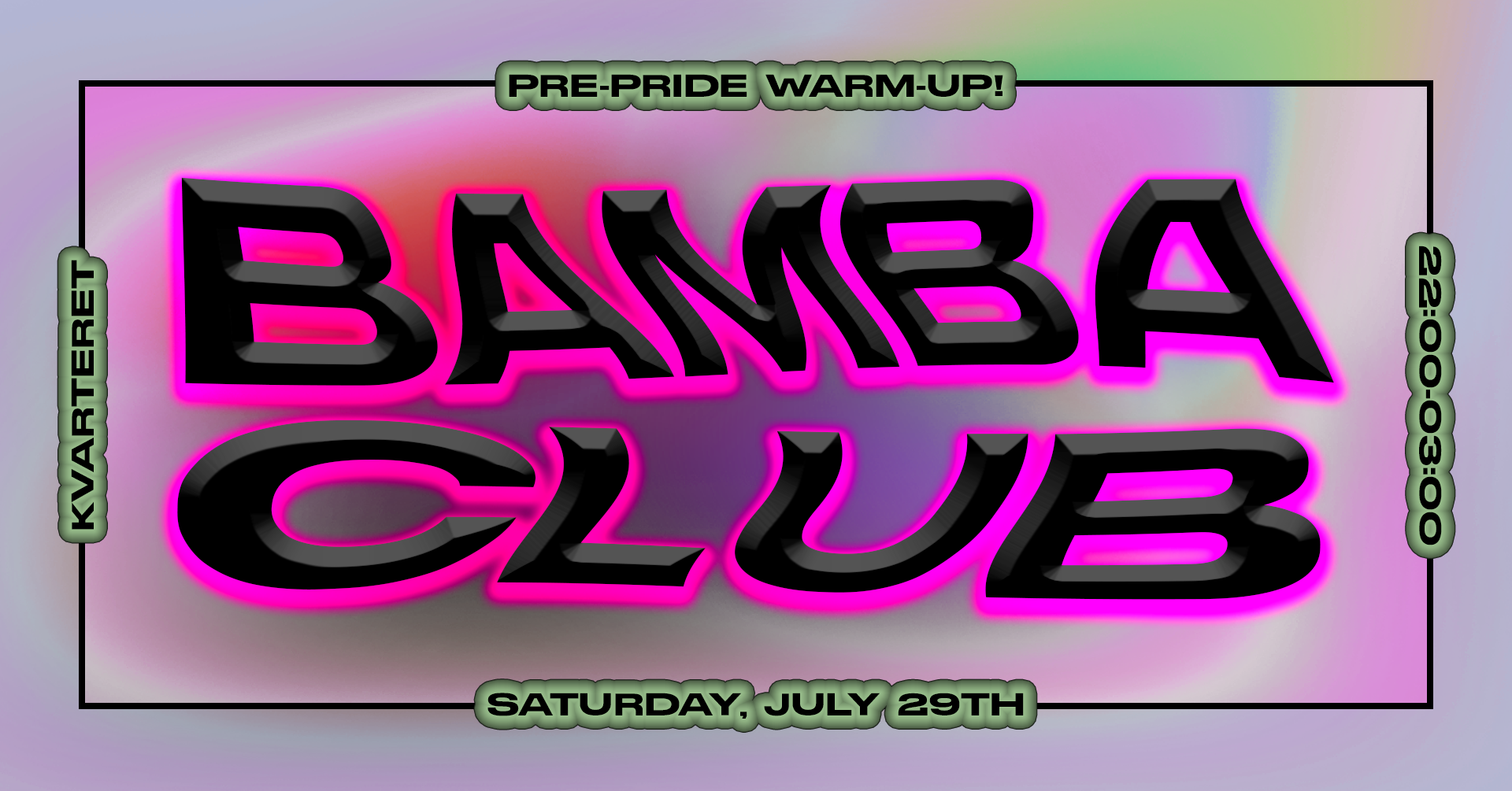 Bamba Club → Pre-Pride Warm-Up! ㋛ - フライヤー表