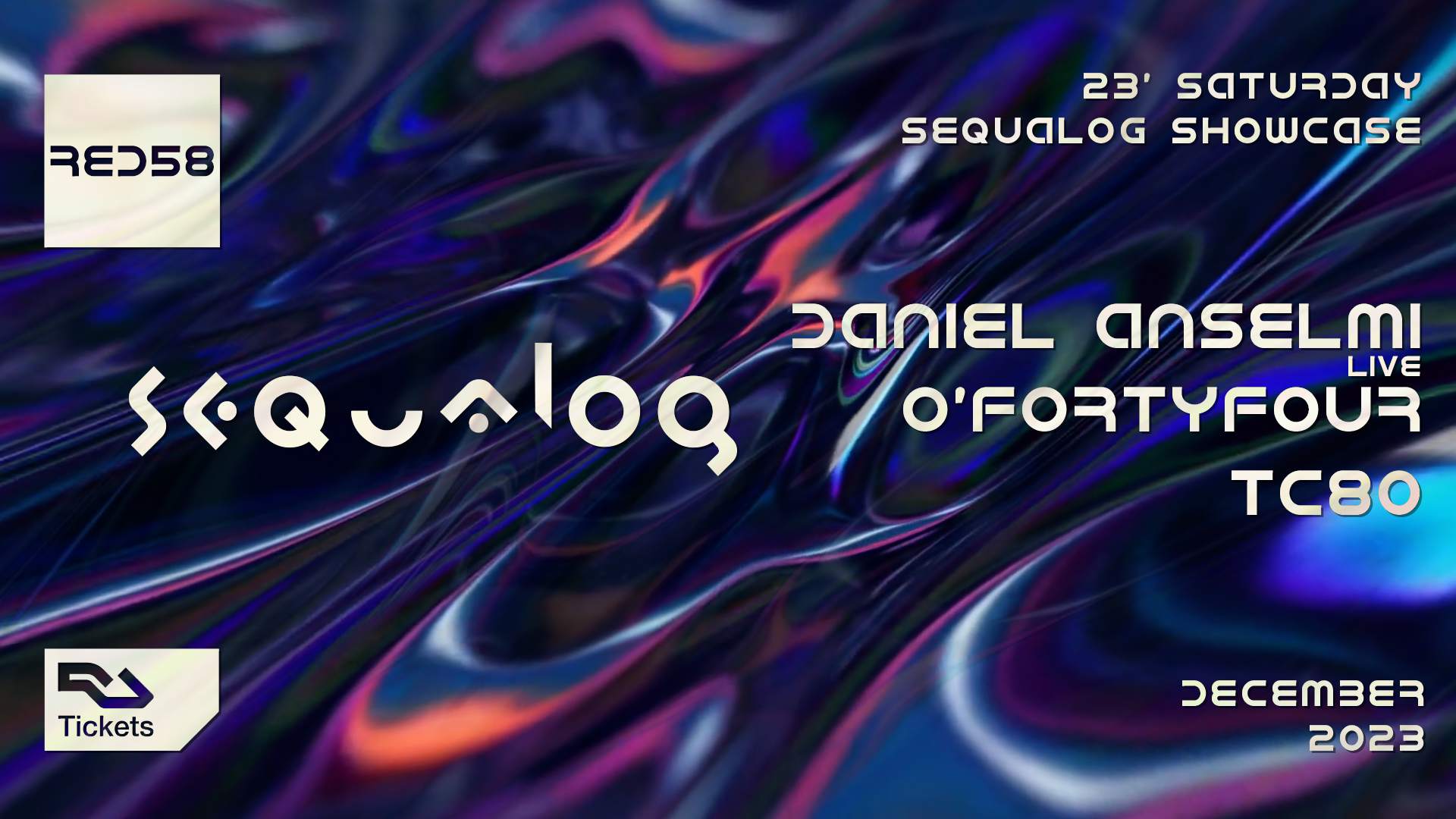 Sequalog Showcase with Daniel Anselmi (LIVE), O'FourtyFour & TC80 - Página frontal
