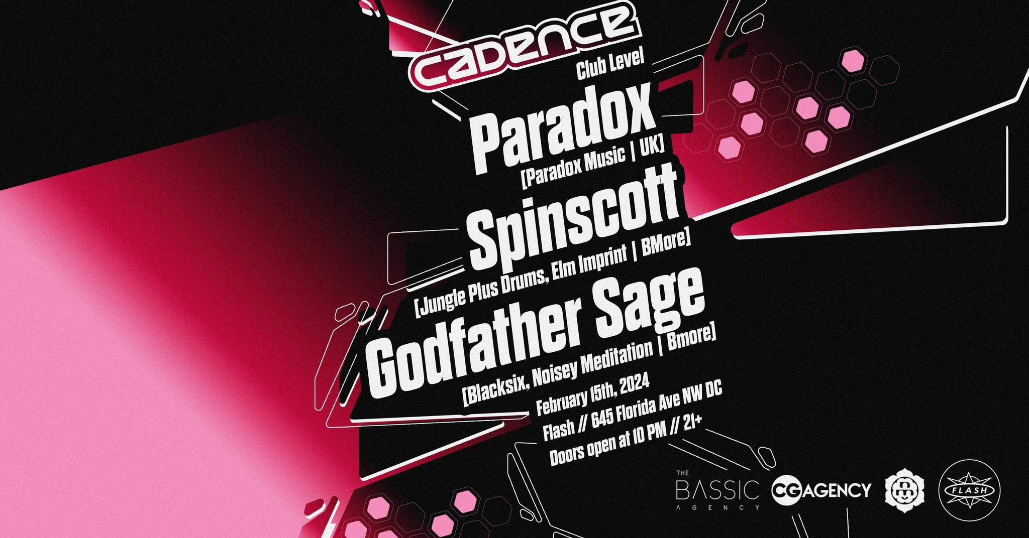 Cadence presents: Paradox - フライヤー表