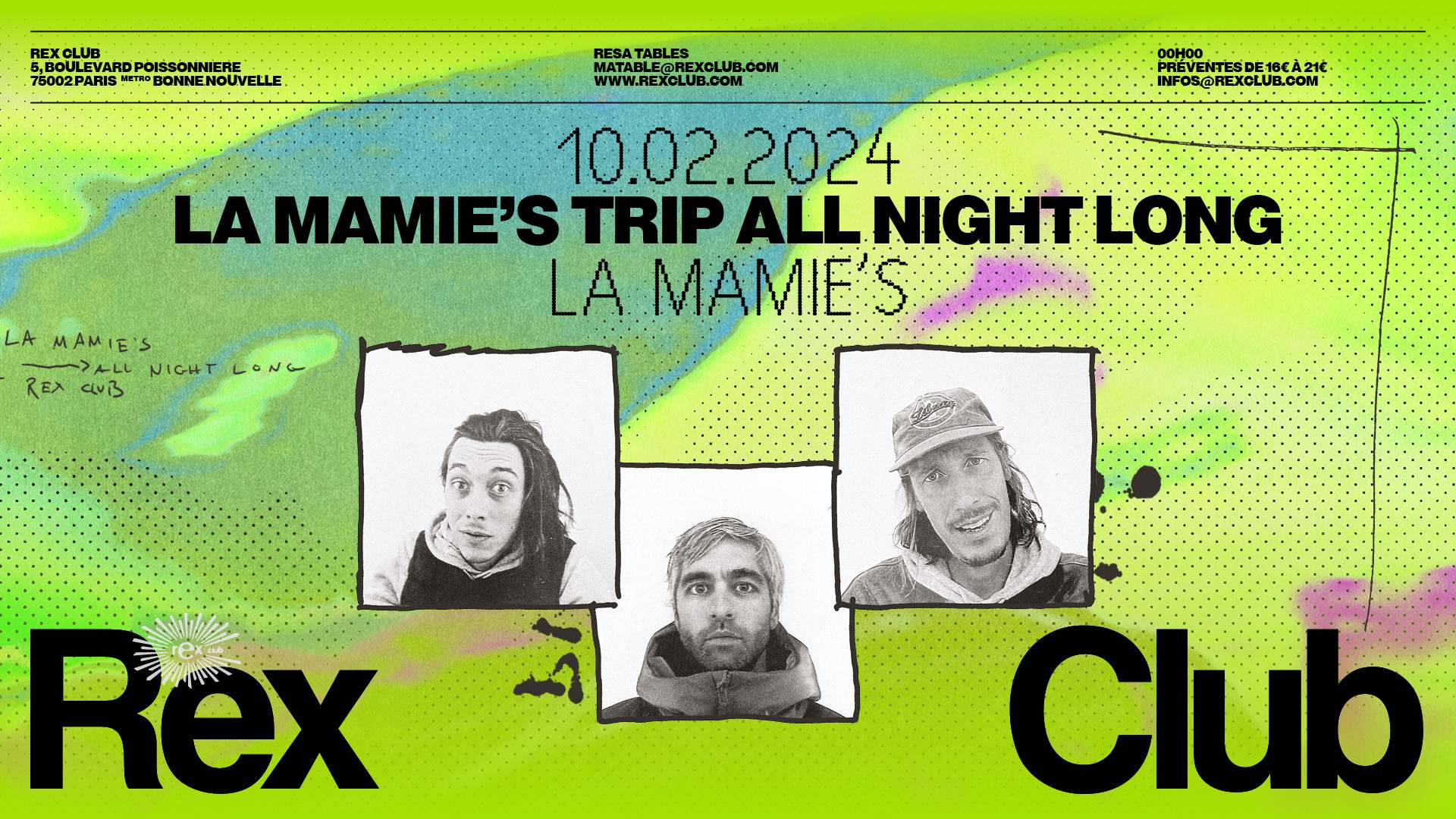 Rex Club presents La Mamie's All Night Long at Rex Club, Paris