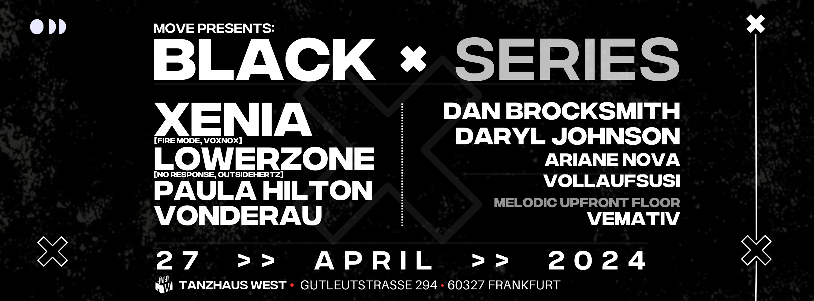 MOVE Black Series with Xenia, Lowerzone, Paula Hilton and many more - フライヤー表