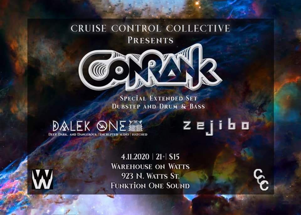 Cruise Control Collective presents: Conrank & Dalek One - フライヤー表