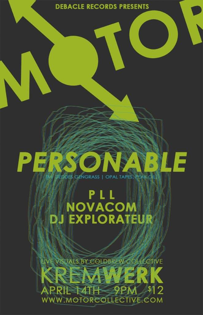 Motor: Personable, P L L, Novacom, DJ Explorateur - Página frontal