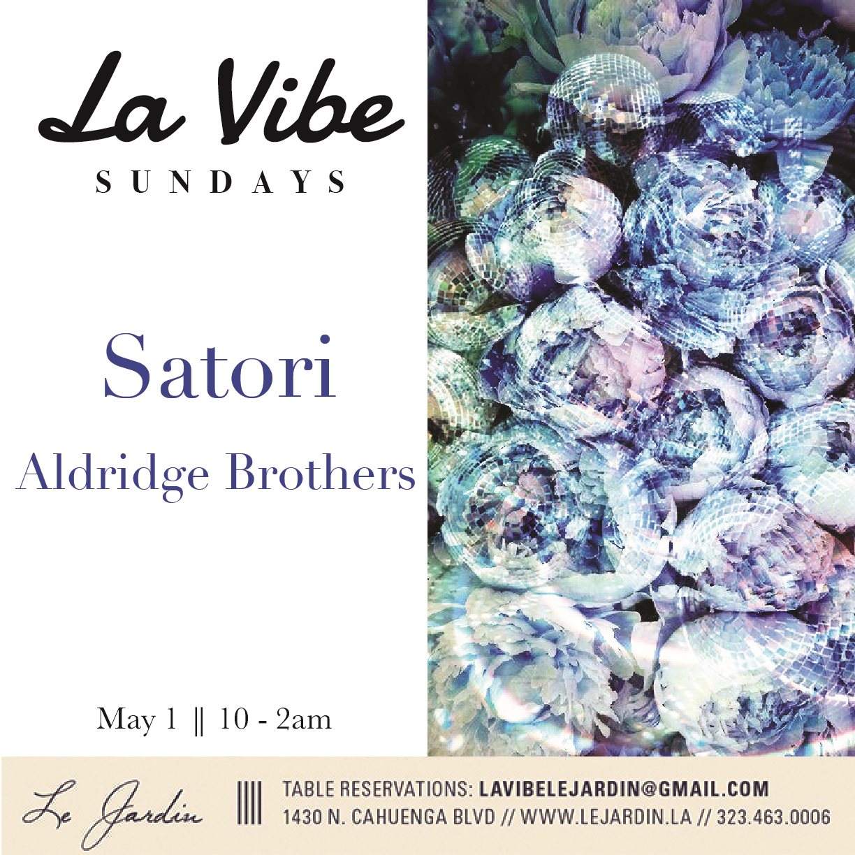 La Vibe Sundays ll Satori l Aldridge Brothers ll - Página frontal