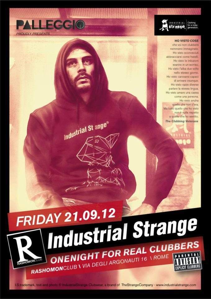 Palleggio presents Industrial Strange \ Onenight - Real Clubbers Wanted - - フライヤー表