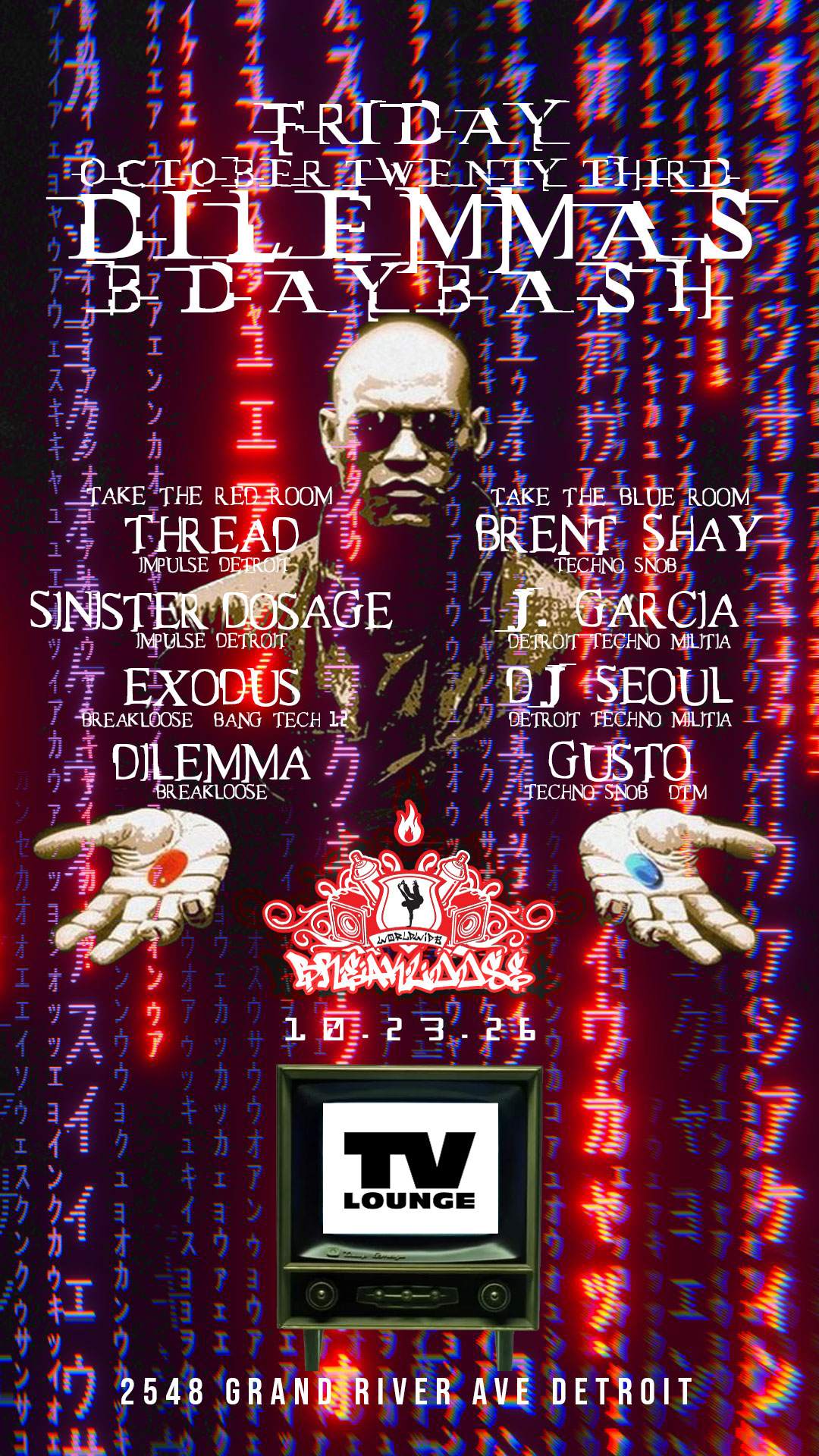 Dilemmas B Day Bash bei TV Lounge, Detroit