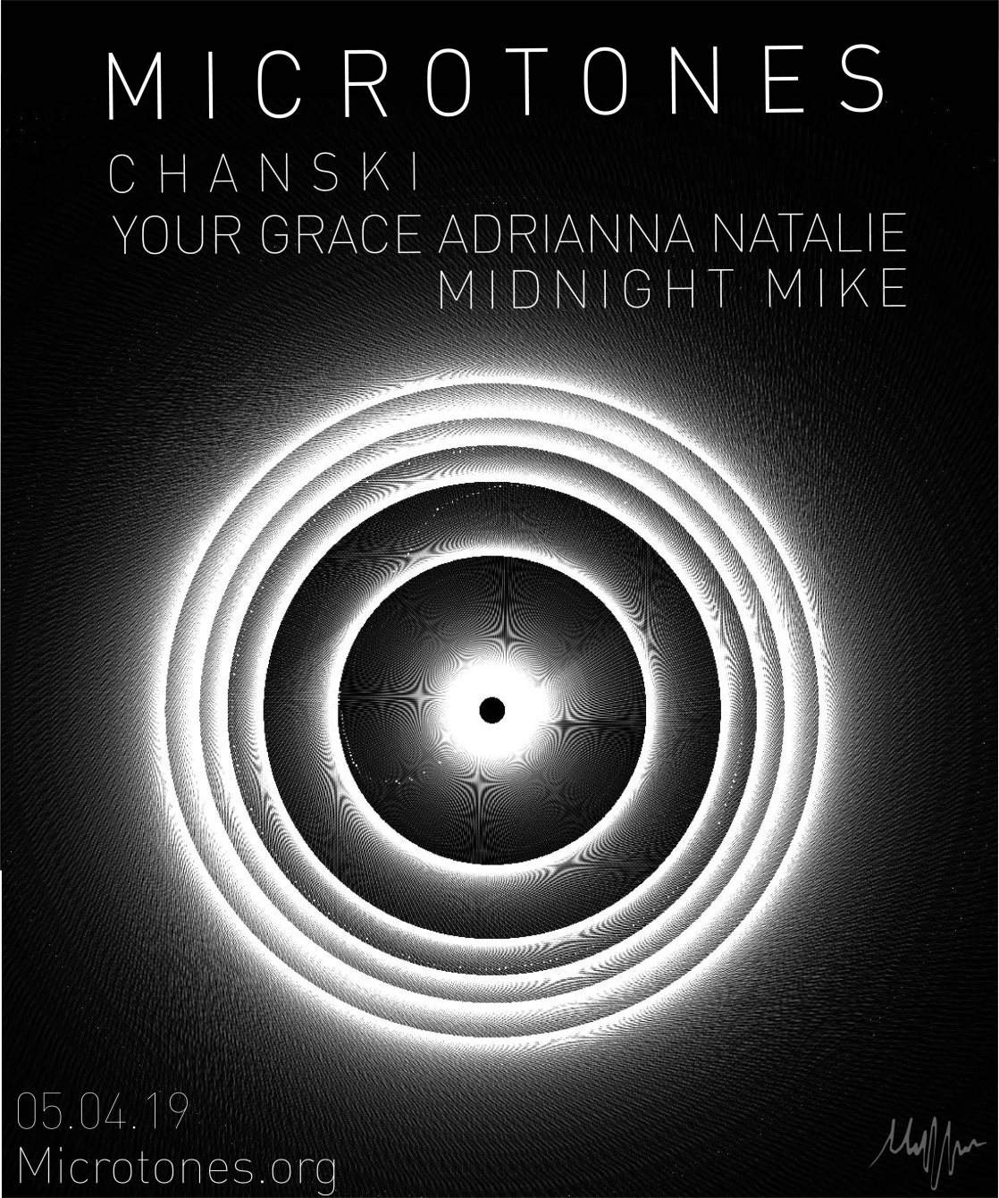 Microtones: Chanski, Your Grace Adrianna Natalie - フライヤー表