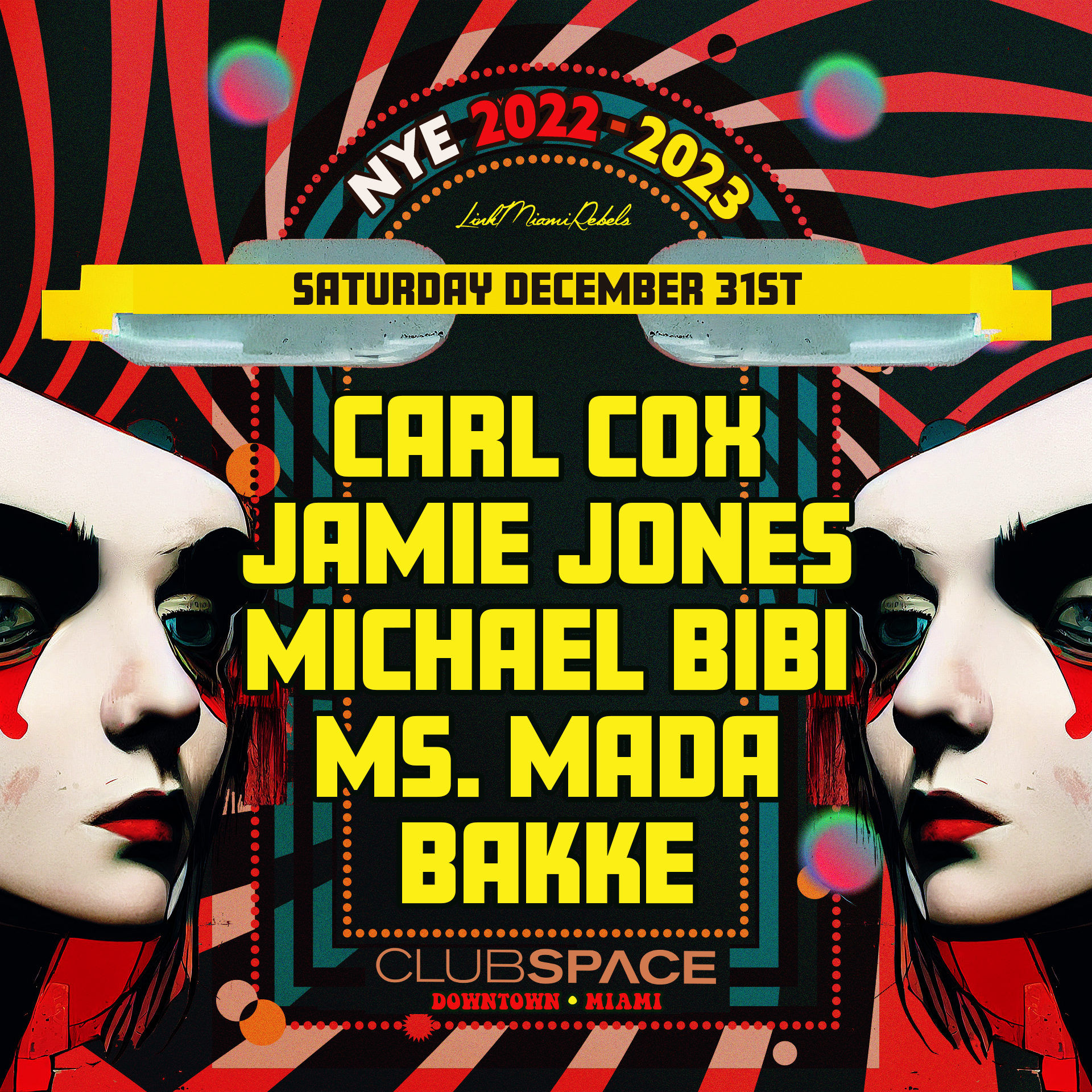 NYE: Carl Cox, Jamie Jones & Michael Bibi at Club Space Miami, Miami