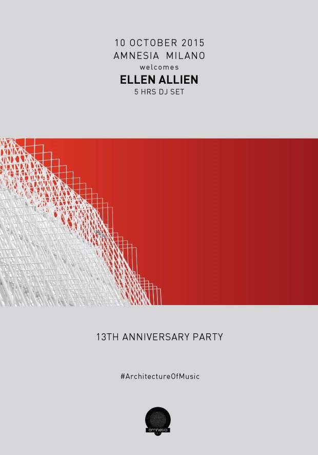 Ellen Allien for 13th Anniversary Amnesia Milano - Página frontal
