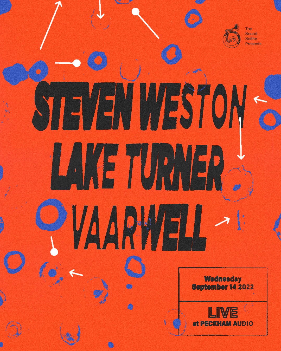 The Sound Sniffer presents: Steven Weston, Lake Turner & Vaarwell - Página frontal