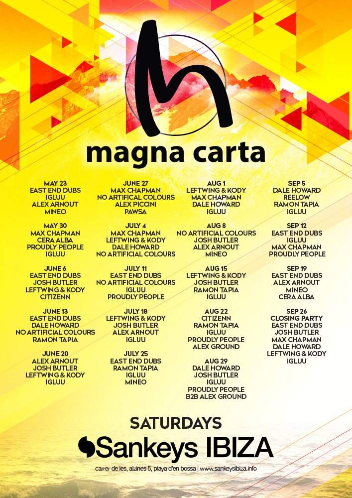 Magna Carta - Opening Party - フライヤー裏