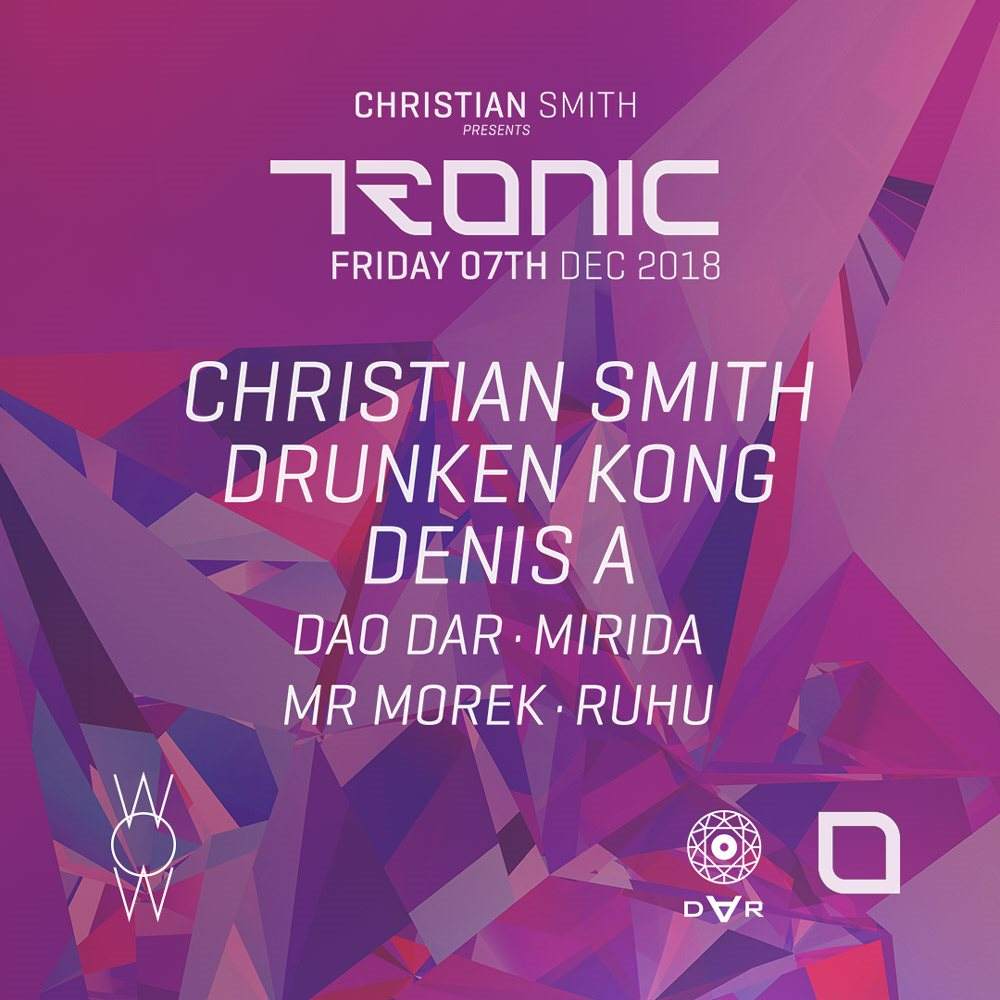 Tronic with Christian Smith, Drunken Kong, Denis A - Página frontal