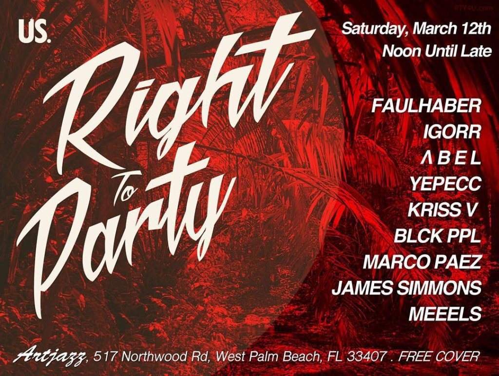 Right To Party WMC Warm-Up - Página frontal