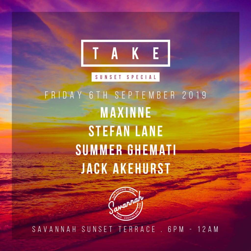 Take Ibiza Savannah Sunset Special - フライヤー表