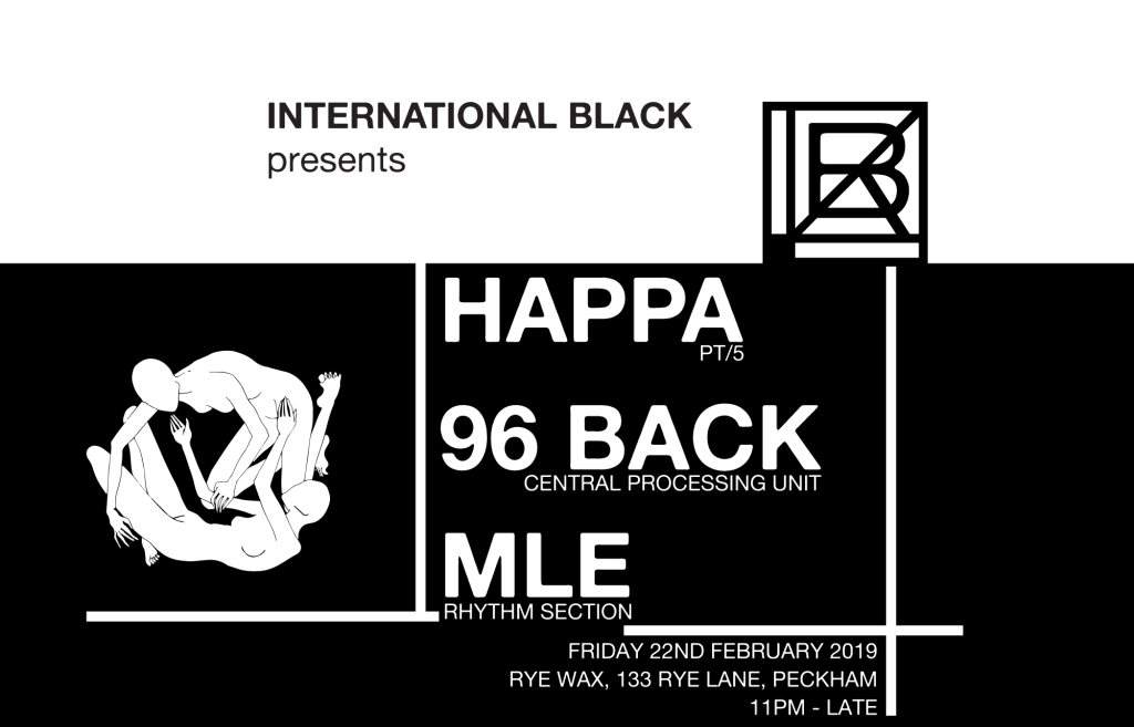 International Black presents: Happa, 96 Back & MLE - Página frontal