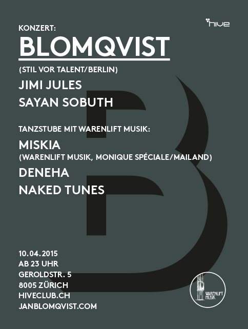 Blomqvist & Warenlift Musik - Página trasera
