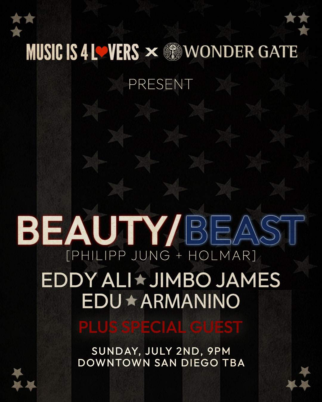 Wonder Gate X Music is 4 Lovers: BEAUTY / BEAST + Special Guest -- MI4L After-Hours - フライヤー表