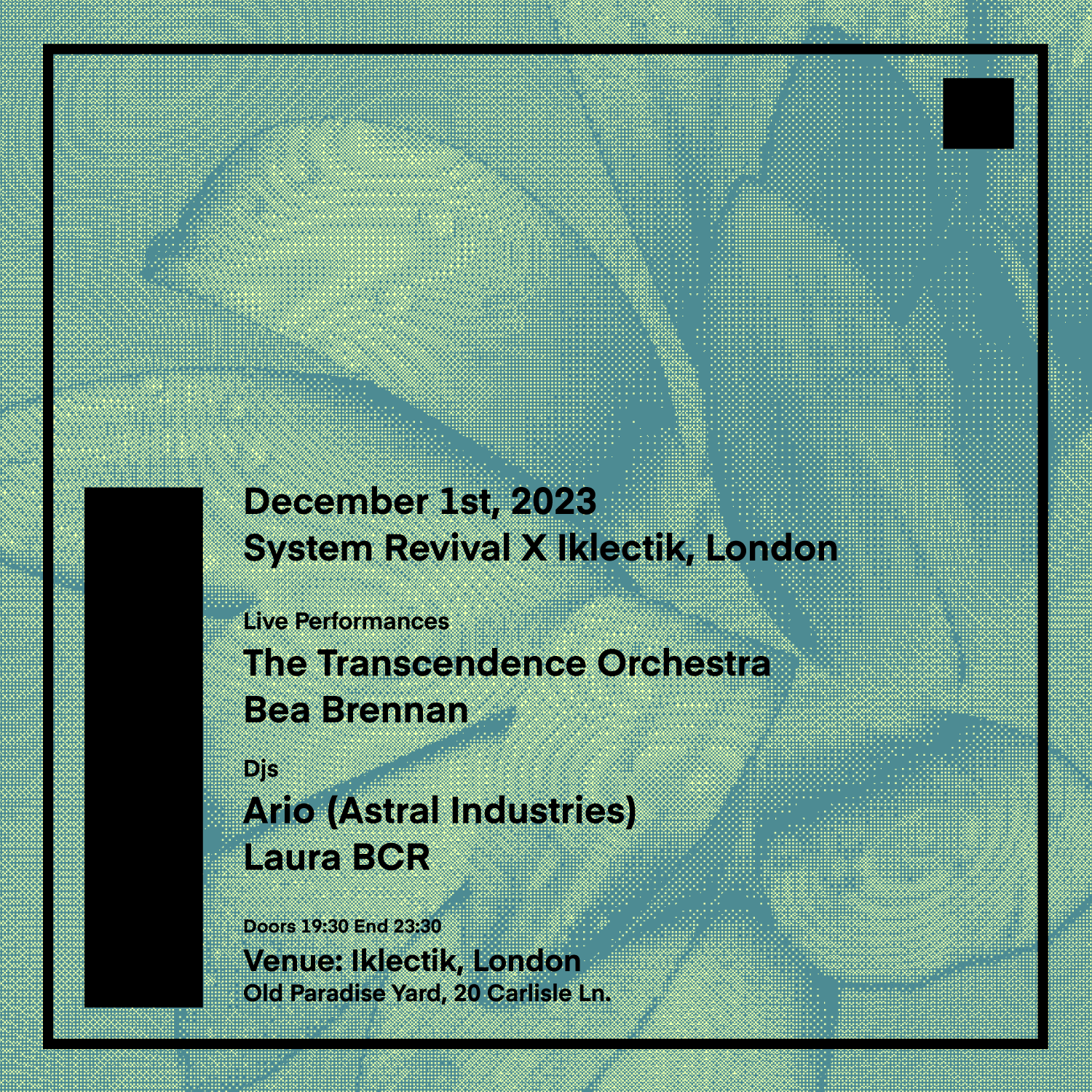 System Revival presents The Transcendence Orchestra LIVE - Página frontal