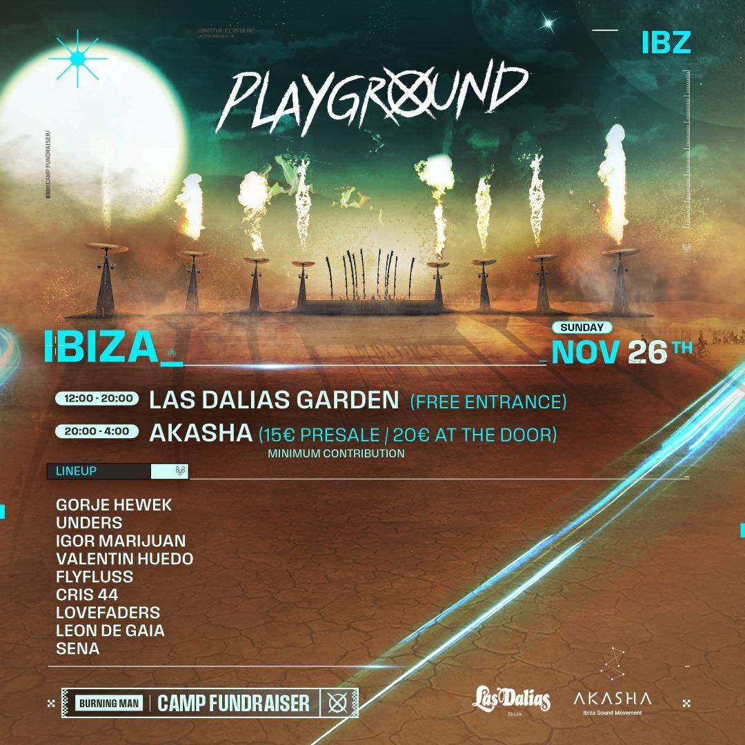 Playground Foundation / Camp fundraising Ibiza - フライヤー表