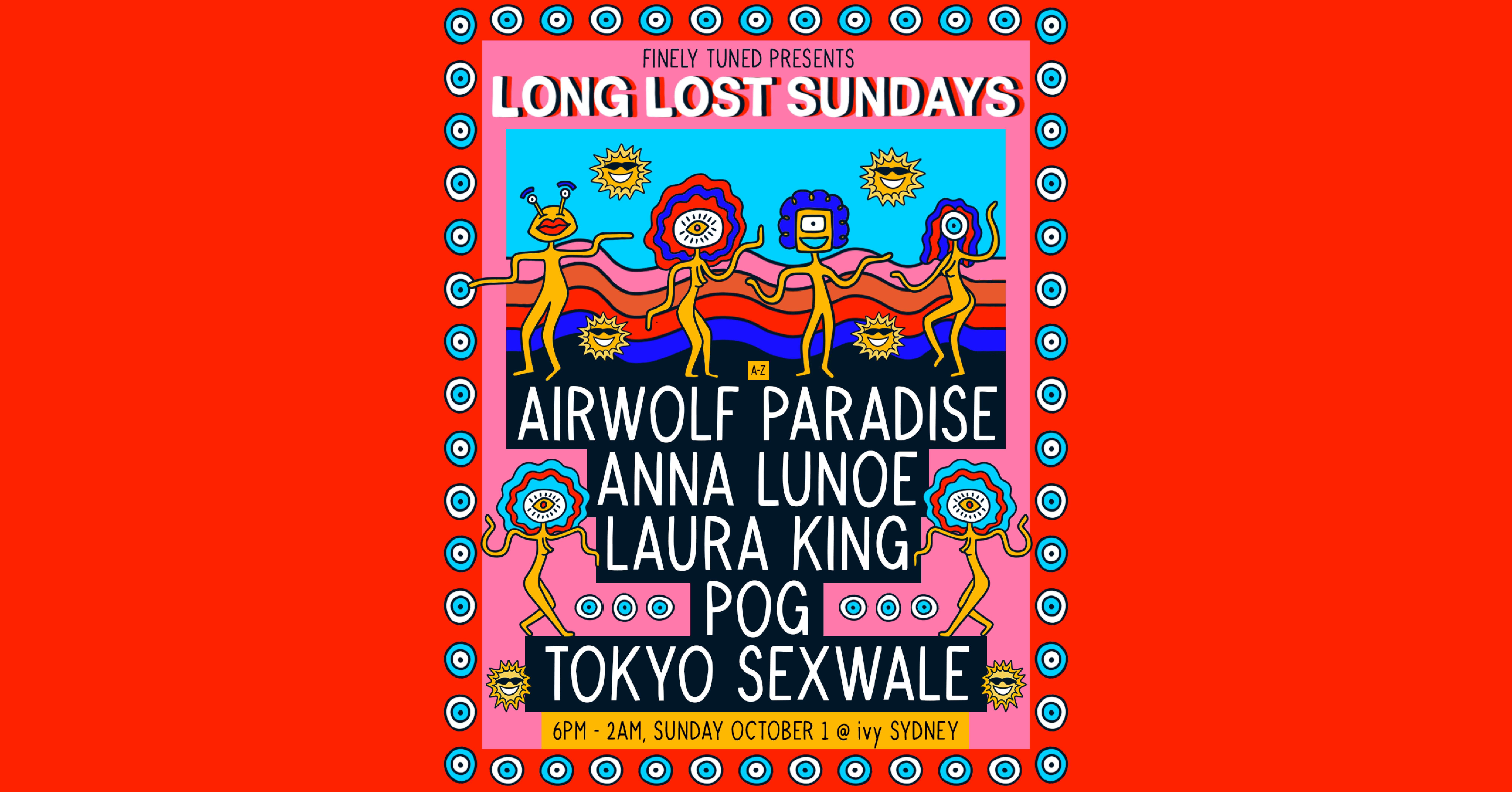 Long Lost Sundays ~ October 1 w. Airwolf Paradise, Anna Lunoe & Laura King - Página frontal