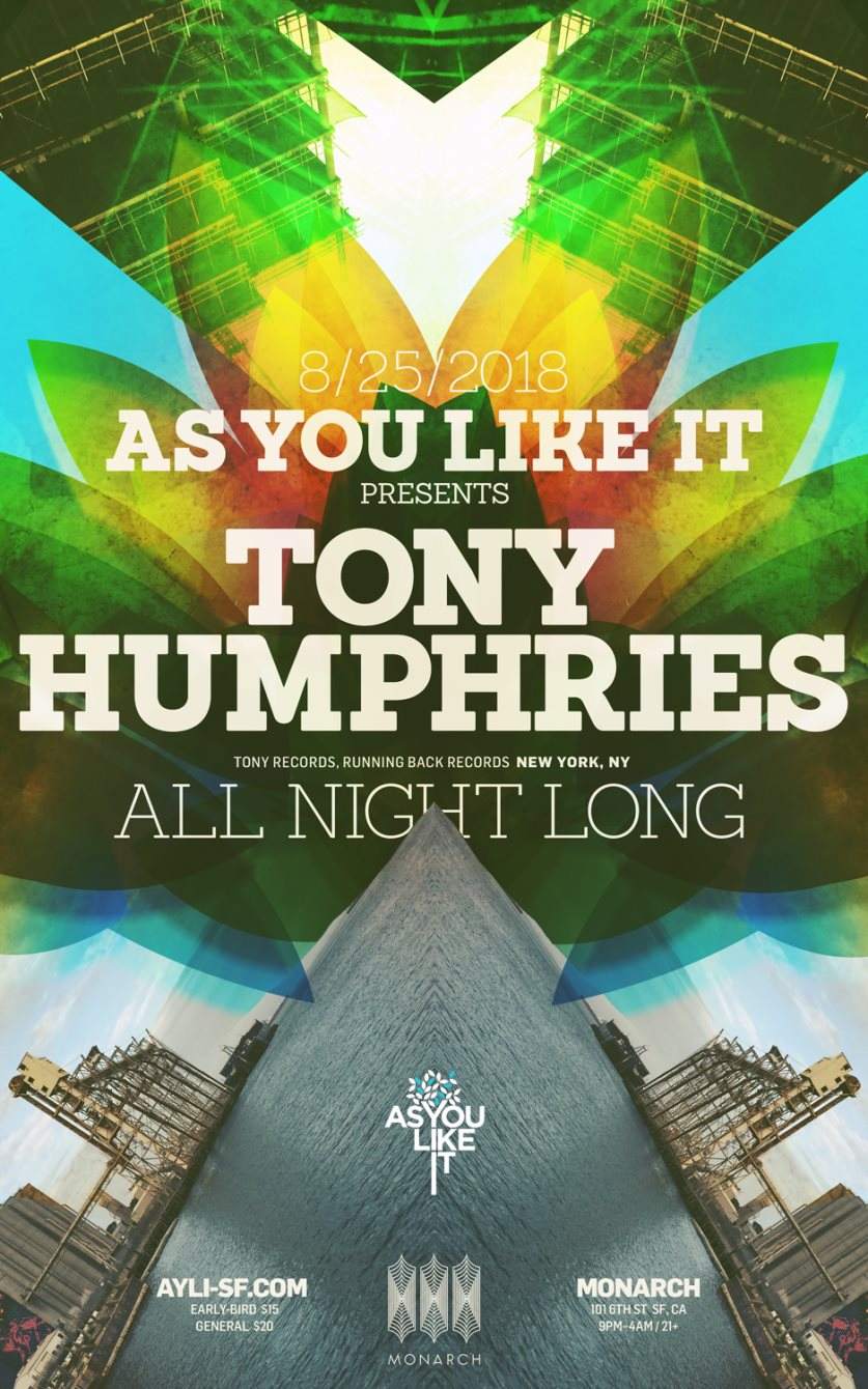 As You Like It with Tony Humphries (All Night Long) - Página frontal