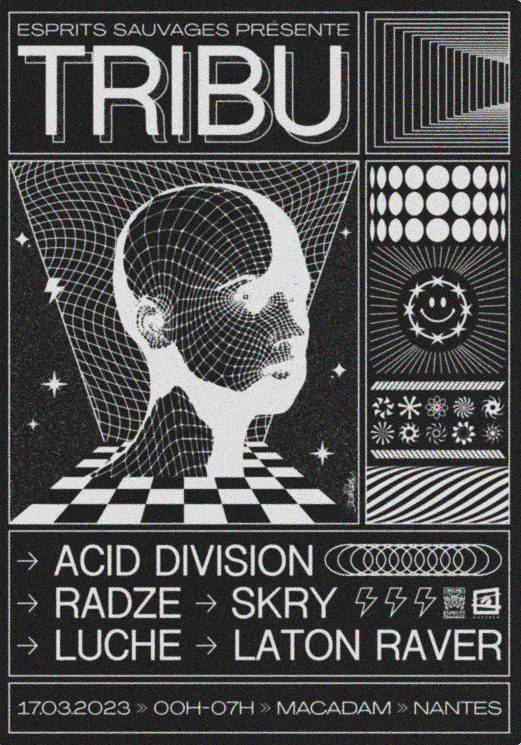 TRIBU • Macadam • Acid Division ~ Radze ~ Skry ~ Luche ~ Laton Raver - Página frontal