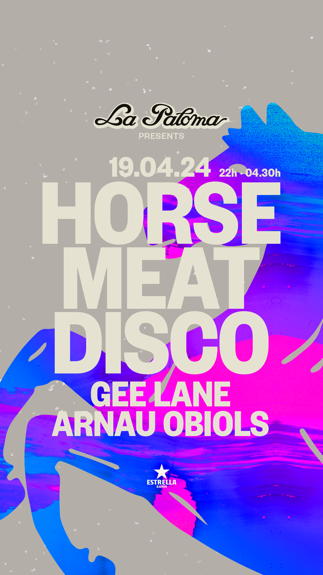 La Paloma presents: Horse Meat Disco, Gee Lane + Arnau Obiols - フライヤー裏