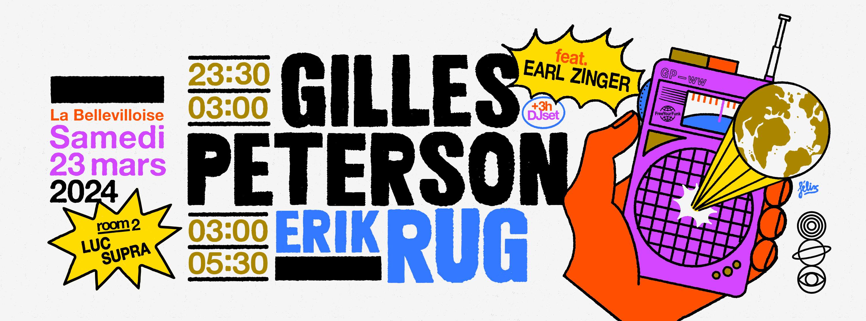 Free Your Funk: Gilles Peterson & Erik Rug - フライヤー裏