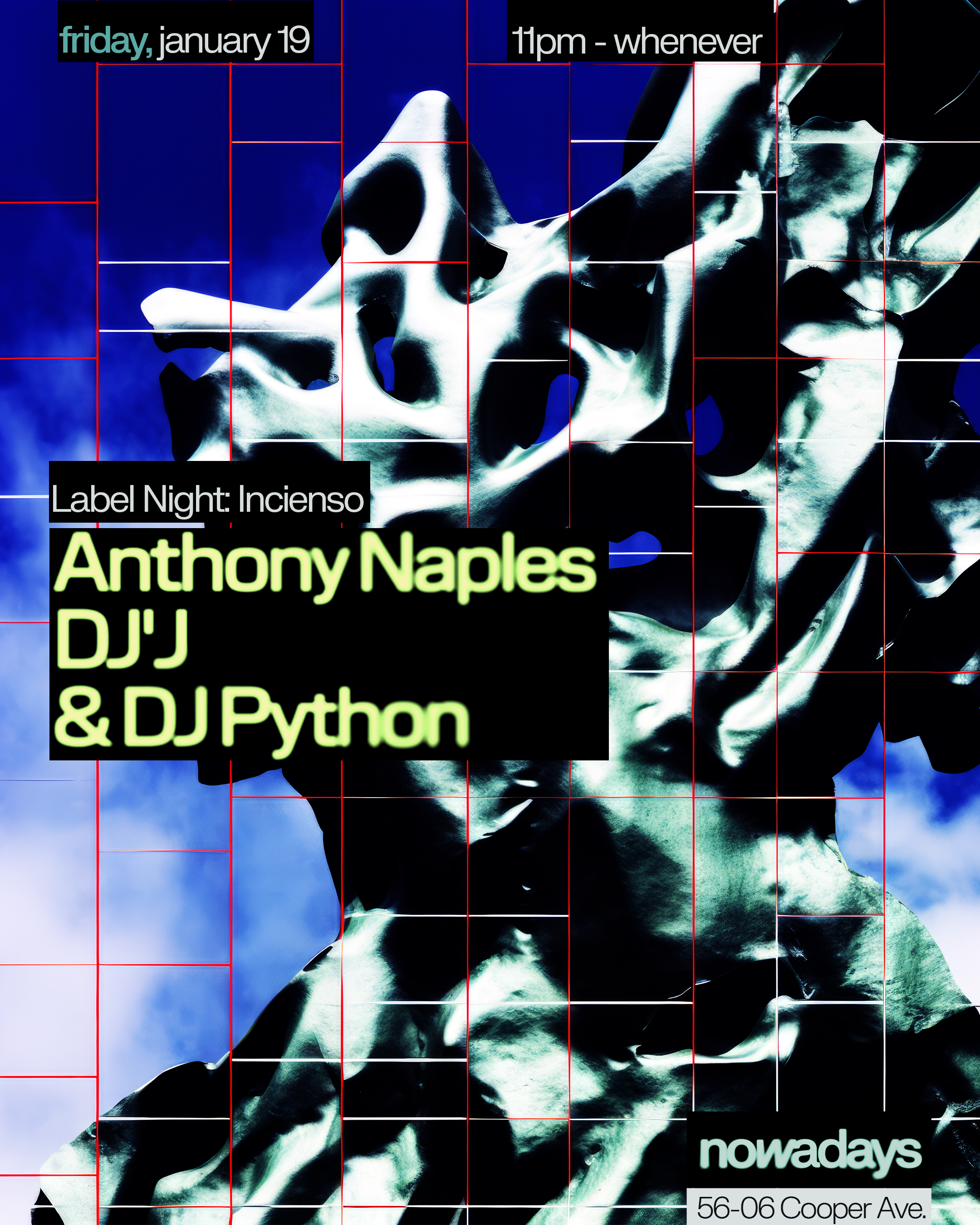Label Night: Incienso with Anthony Naples, DJ'J and DJ Python - Página frontal