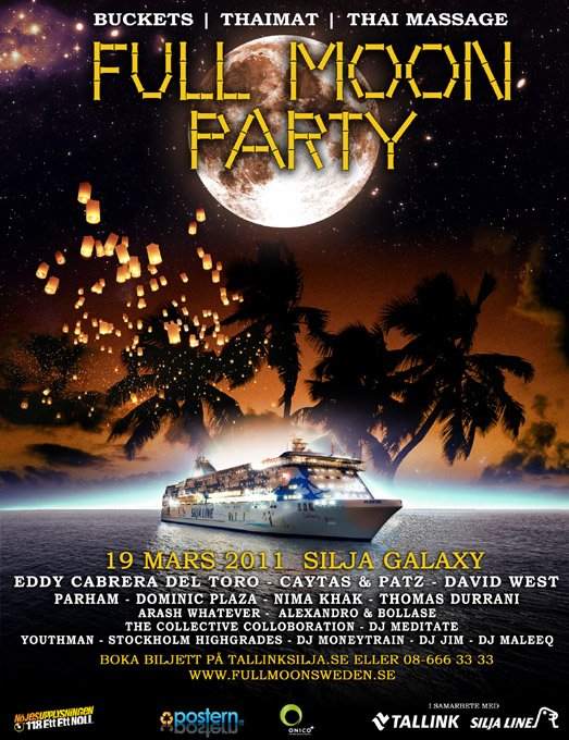 Full Moon Party - Stockholm - フライヤー表