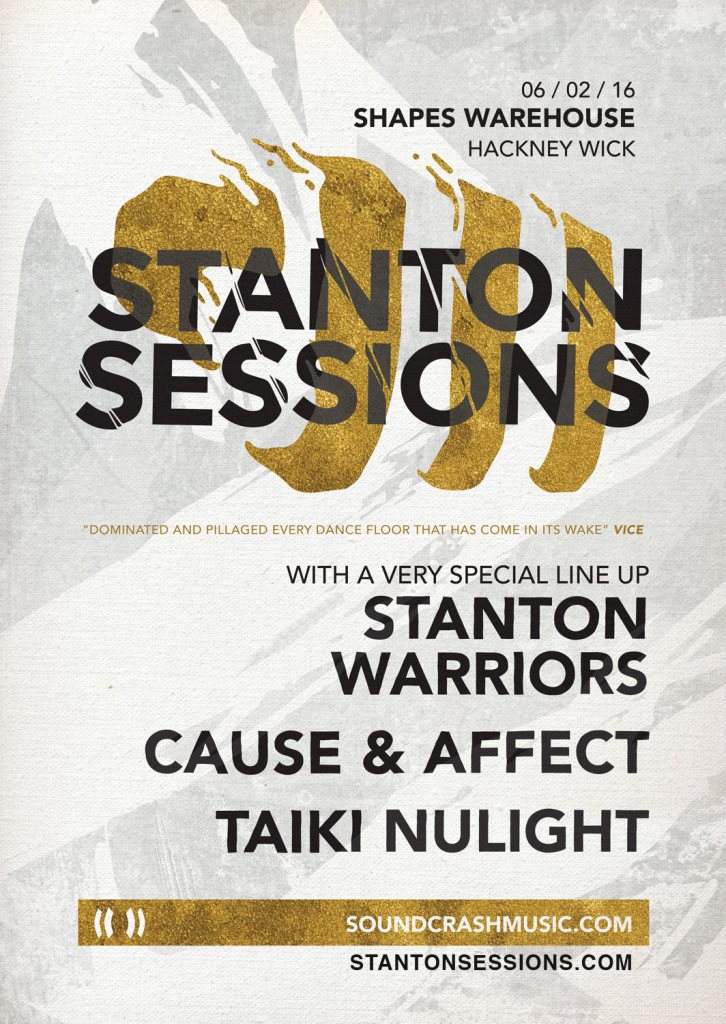 Stanton Sessions presents: Stanton Warriors Cause - フライヤー表