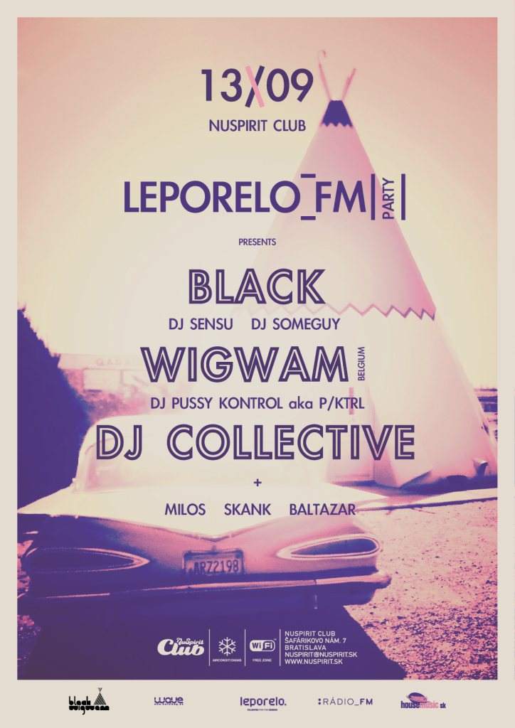 Leporelo_fm Party presents Black Wigwam - フライヤー表