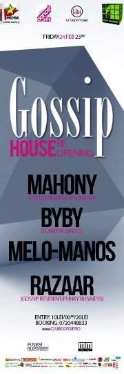 Gossip Re-Opening Party - フライヤー表