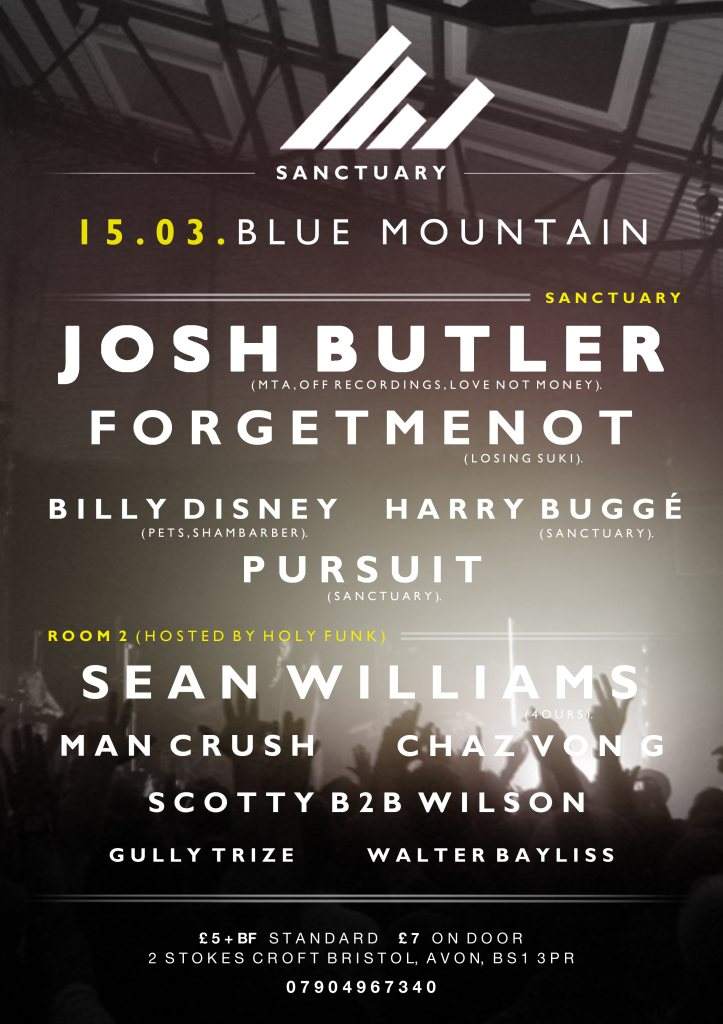 Sanctuary presents: Josh Butler and Forget Me Not - Página frontal