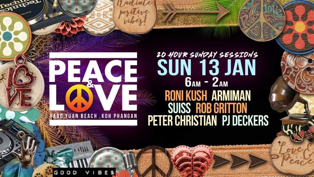 Peace and Love Sunday Sessions - フライヤー表