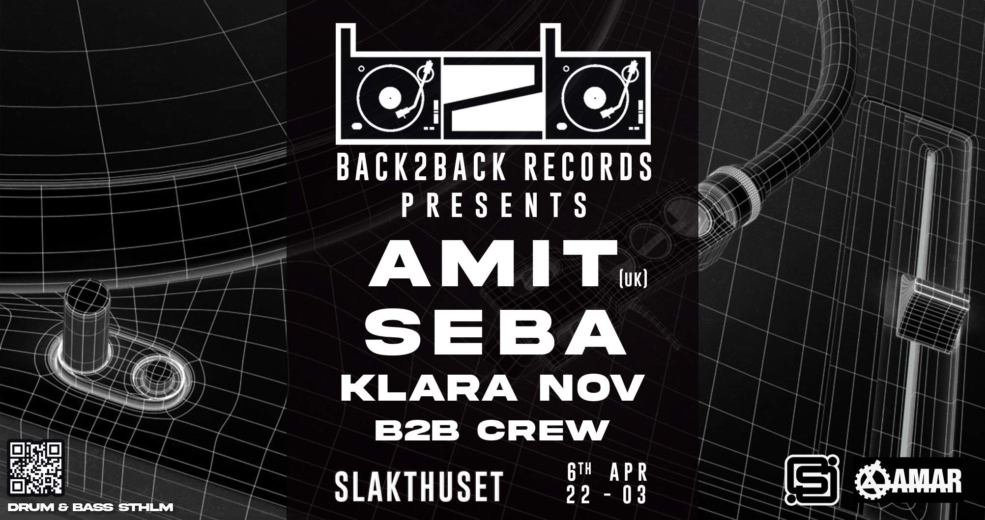 Back2Back presents: AMIT [UK], Seba, Klara Nov - フライヤー表