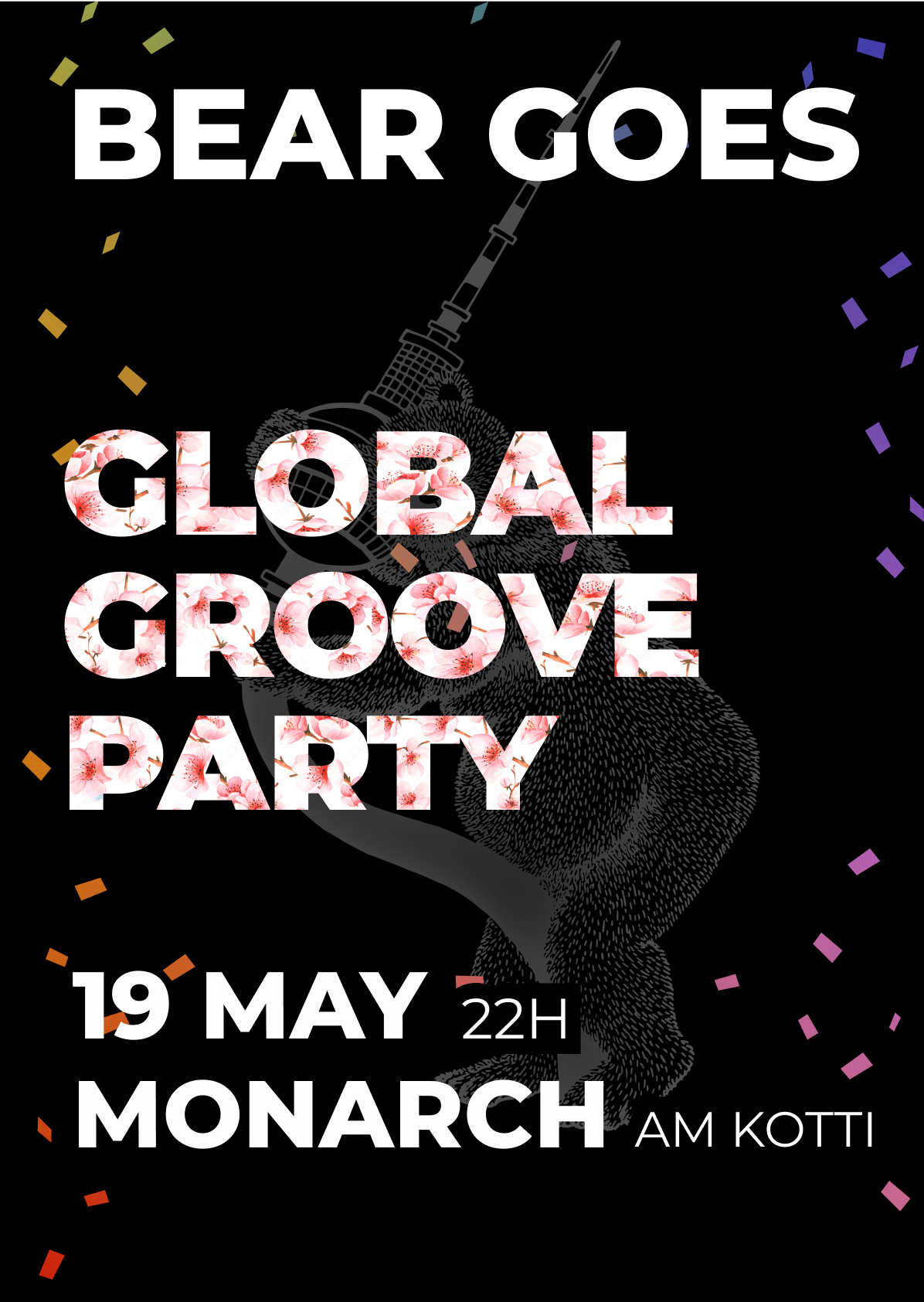 Bear goes Global Groove Party - フライヤー表