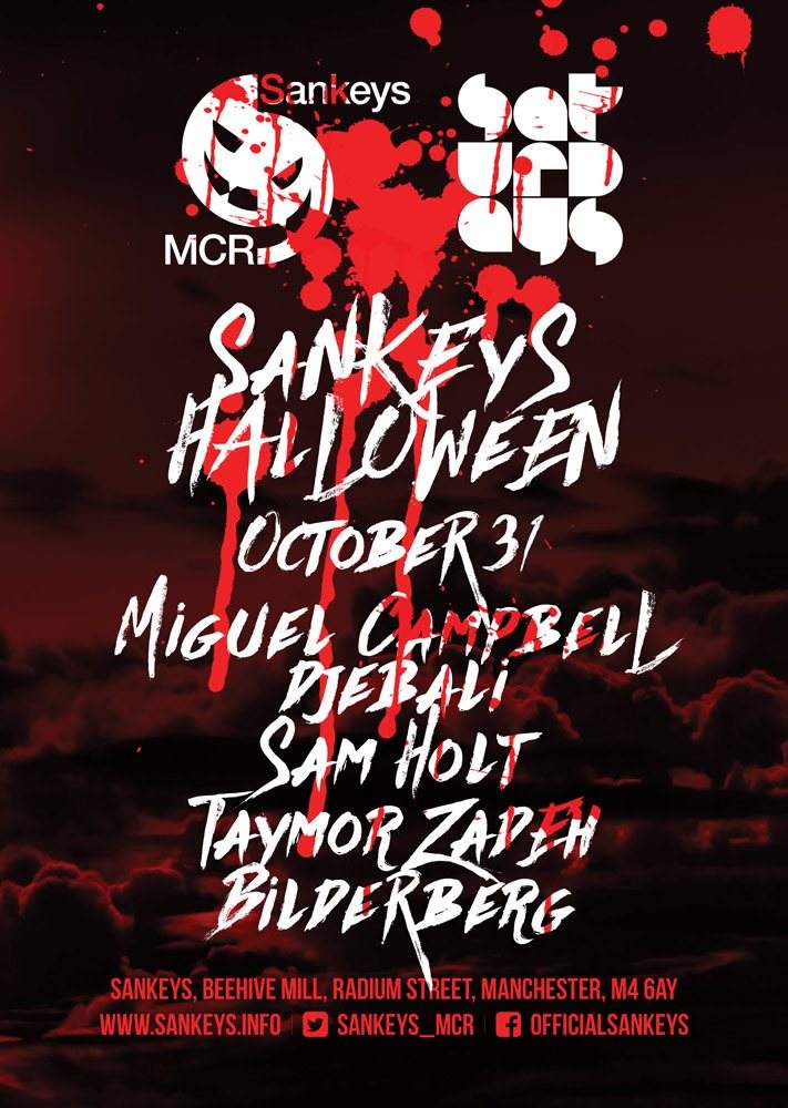 Sankeys Saturdays - Halloween with Miguel Campbell, Djebali, Sam Holt - Página frontal