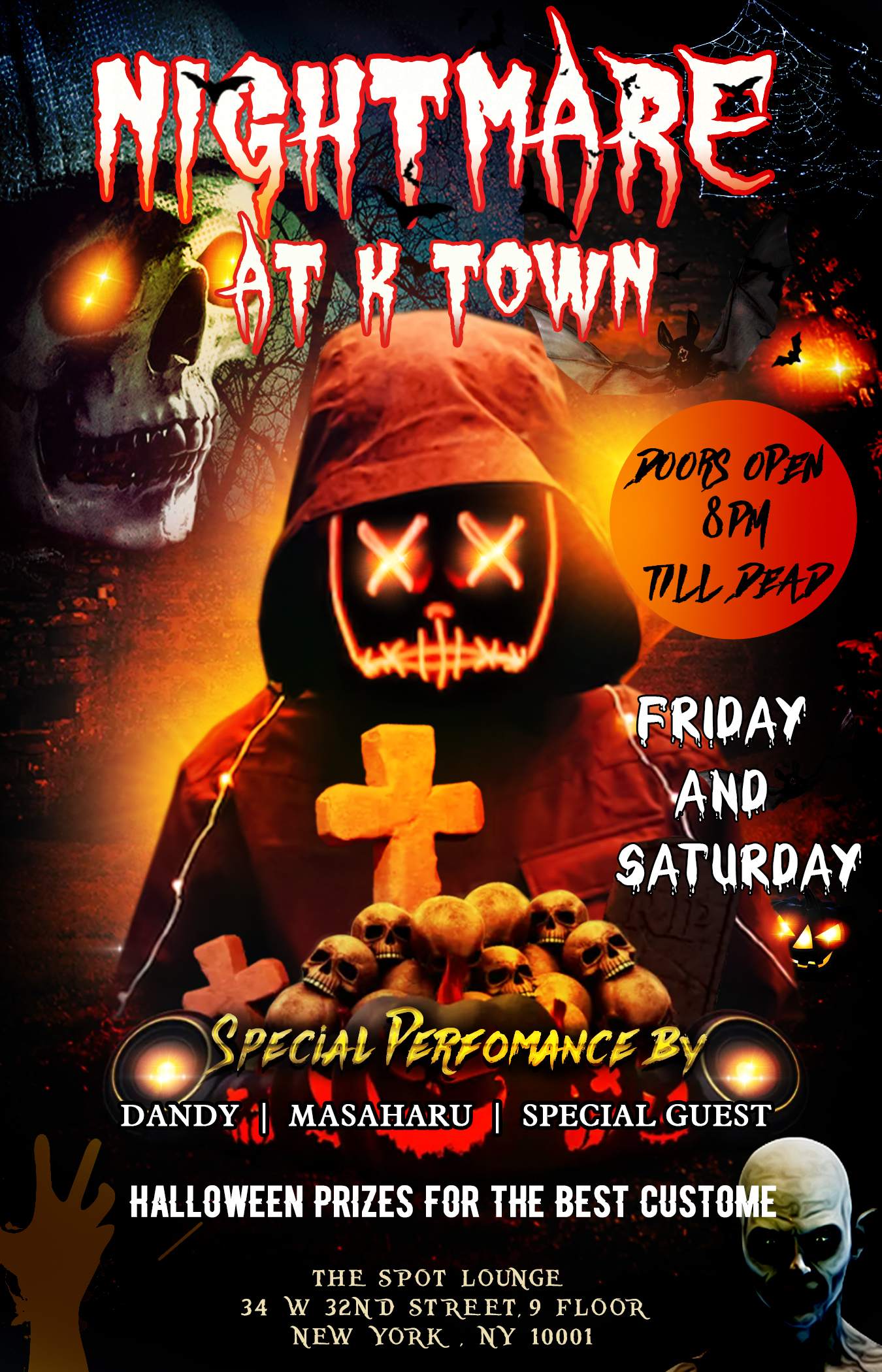 Saturday Latin Mix Nightmare at K Town - フライヤー表