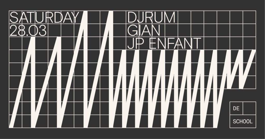 [CANCELLED] DjRUM / Gian / JP Enfant - フライヤー表