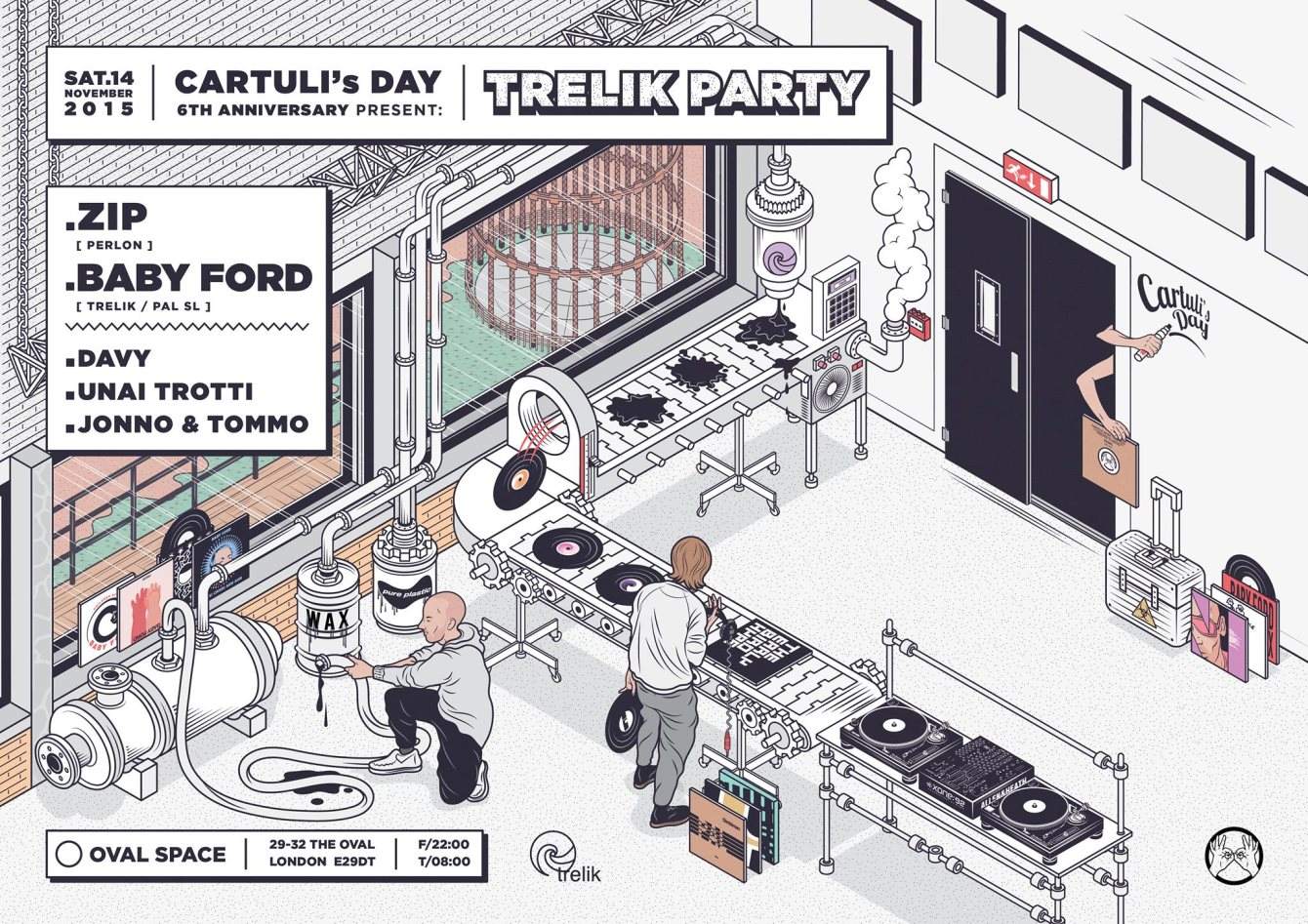 Cartulis Day // 6th Anniversary // Trelik Party with Zip and Baby Ford - Página frontal