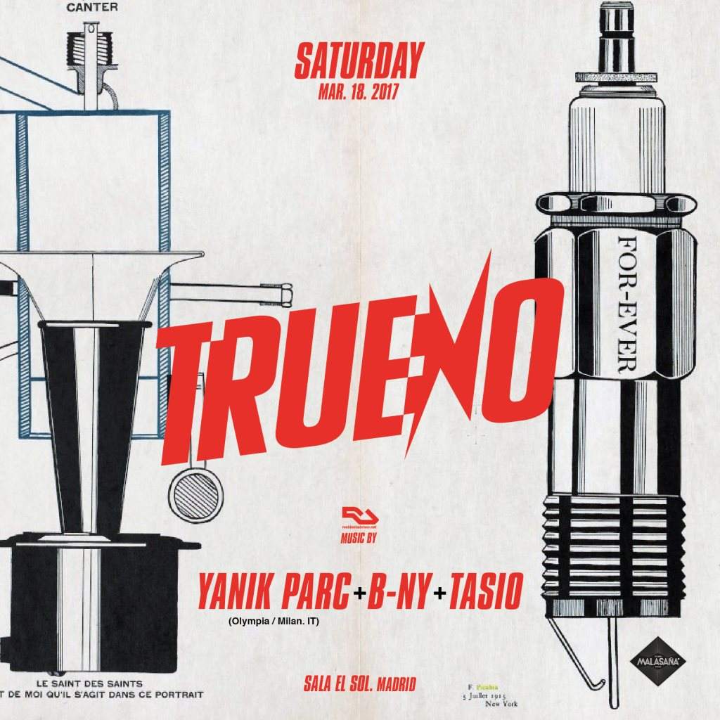 Trueno presents Yanik Parc B-NY Tasio - フライヤー表
