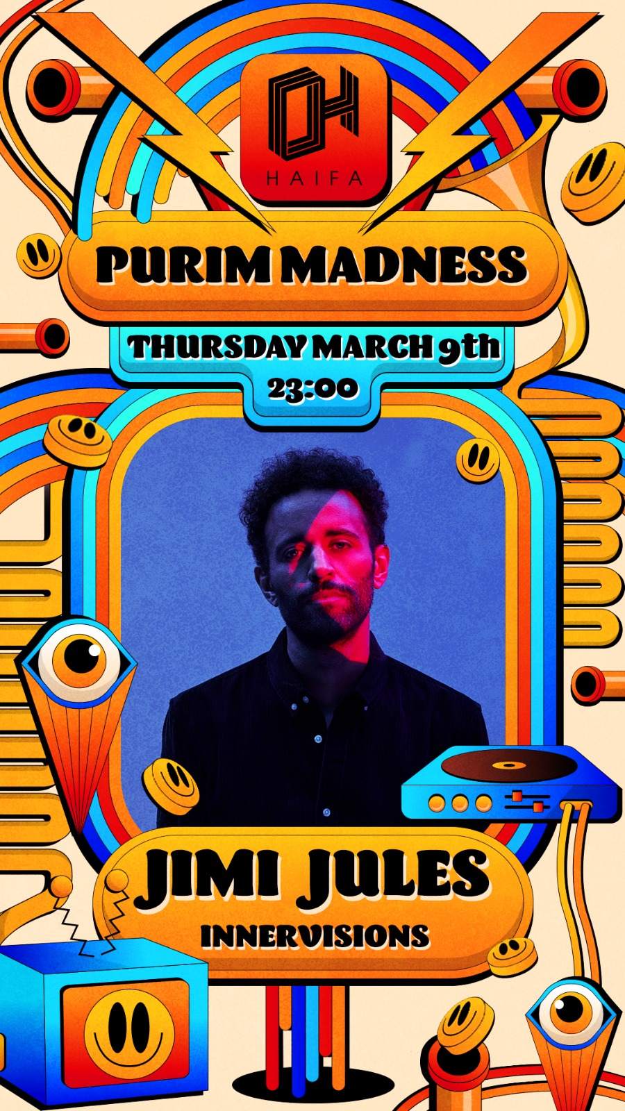 Purim Madness - JIMI JULES - フライヤー表