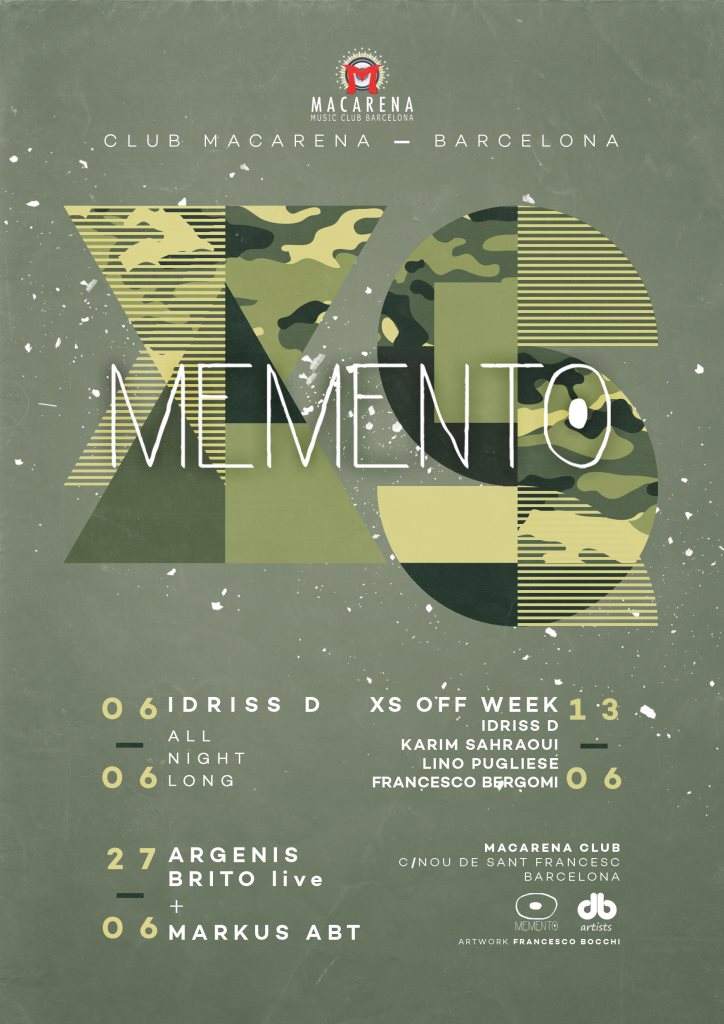 Memento XS Off Week - フライヤー表