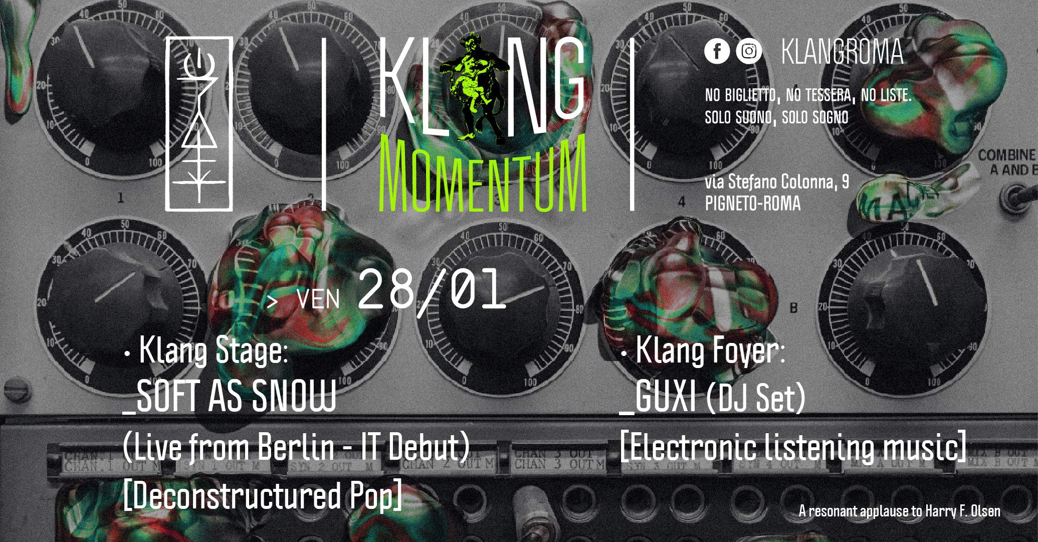 Klang Momentum presenta: Soft As Snow (Live from Berlin - IT Debut) + Guxi (DJ Set) - Página frontal