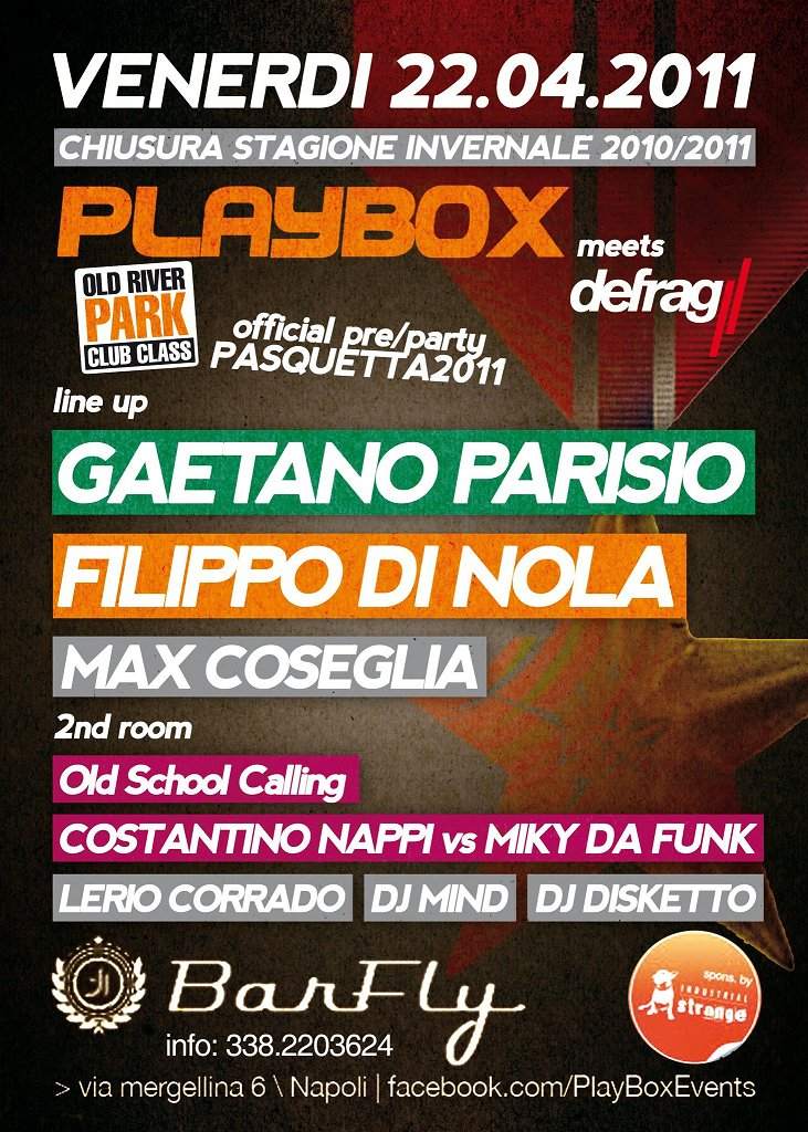 | Playbox Meets Defrag// - Gaetano Parisio + Filippo Di Nola | - フライヤー表