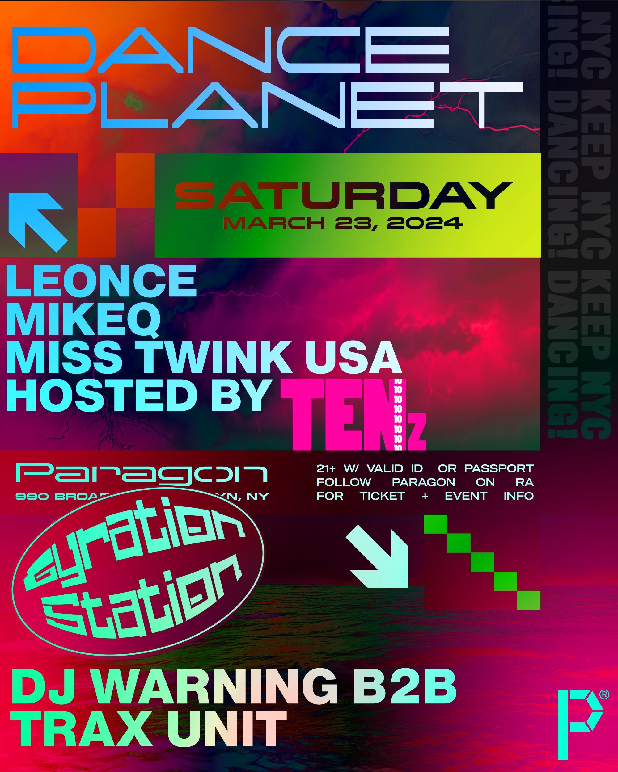 Dance Planet: Leonce, MikeQ, Miss Twink USA + Gyration Station - Página frontal