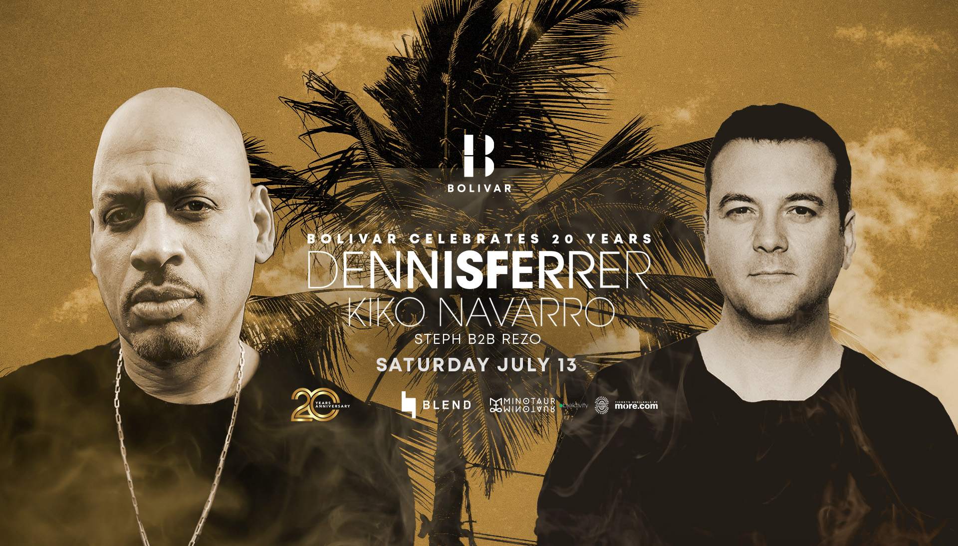 Bolivar 20 Years Anniversay with Dennis Ferrer & Kiko Navarro - フライヤー表