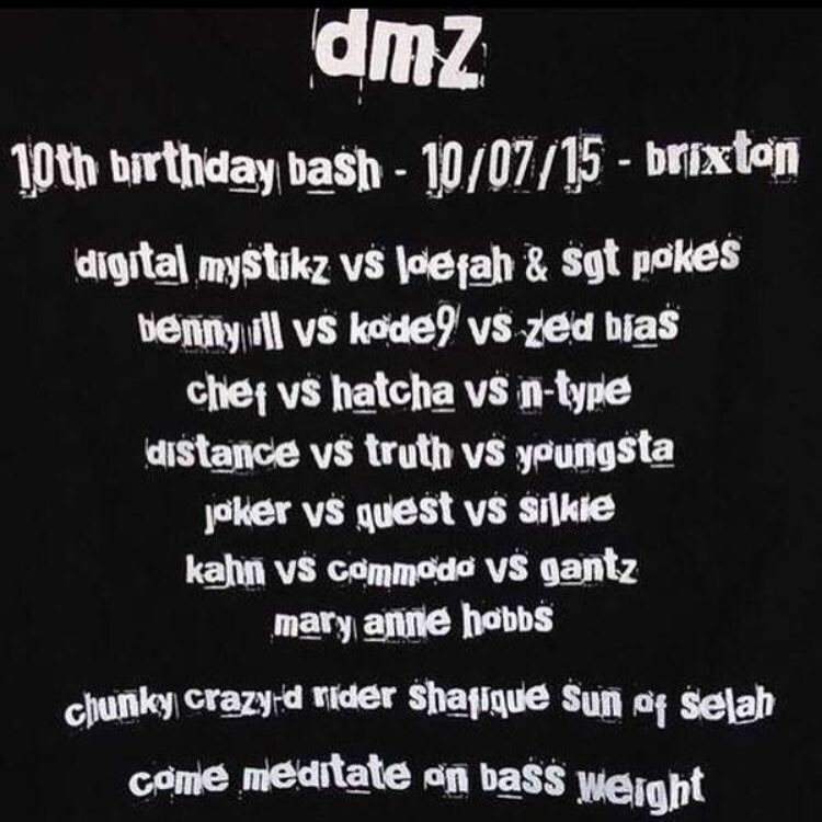 DMZ 10th Birthday - フライヤー表