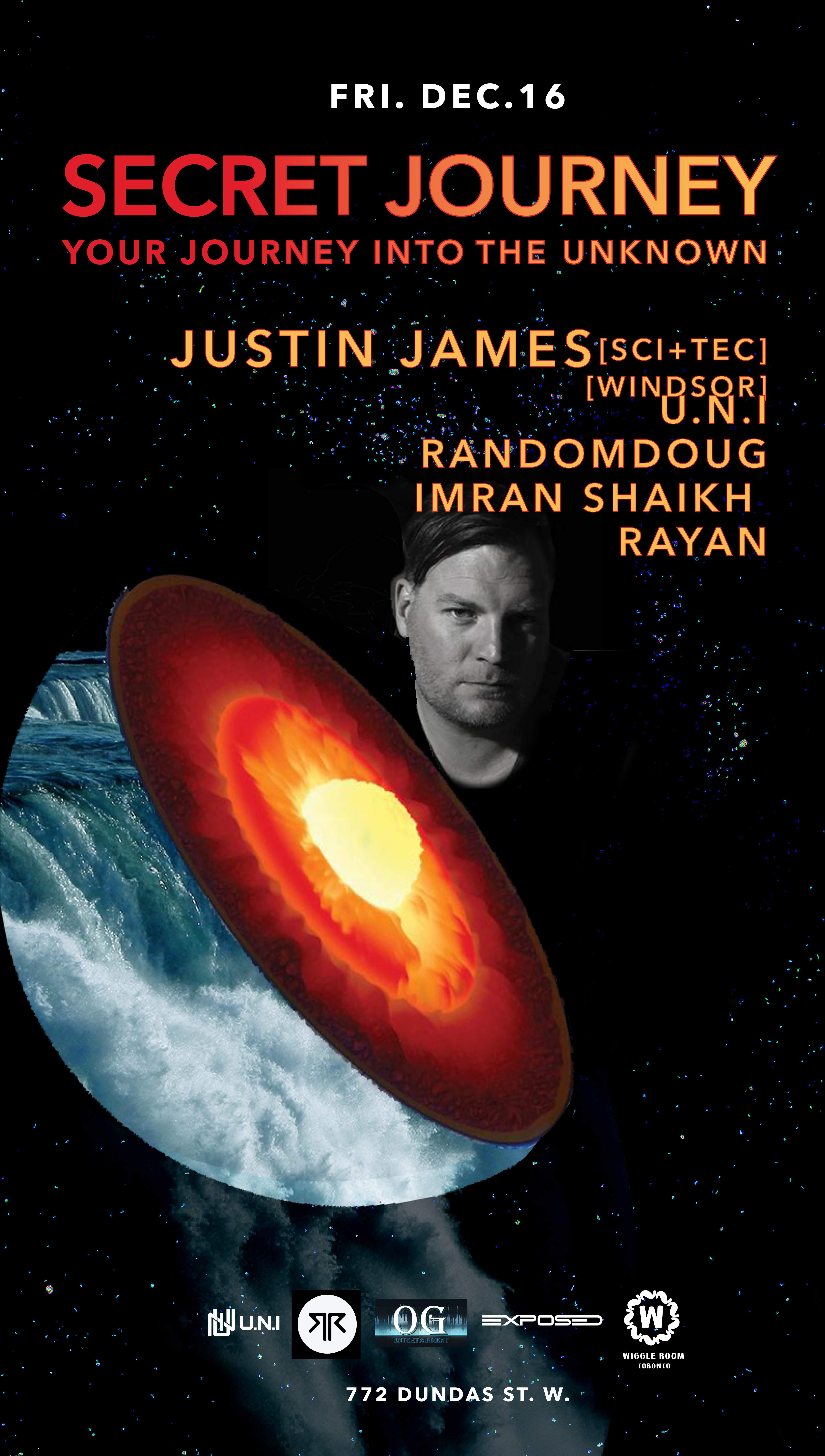 Secret Journey: Justin James (SCI+TEC) - Página frontal